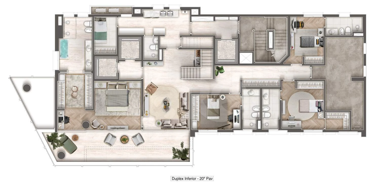 Planta — Cobertura Duplex 559,36 m²