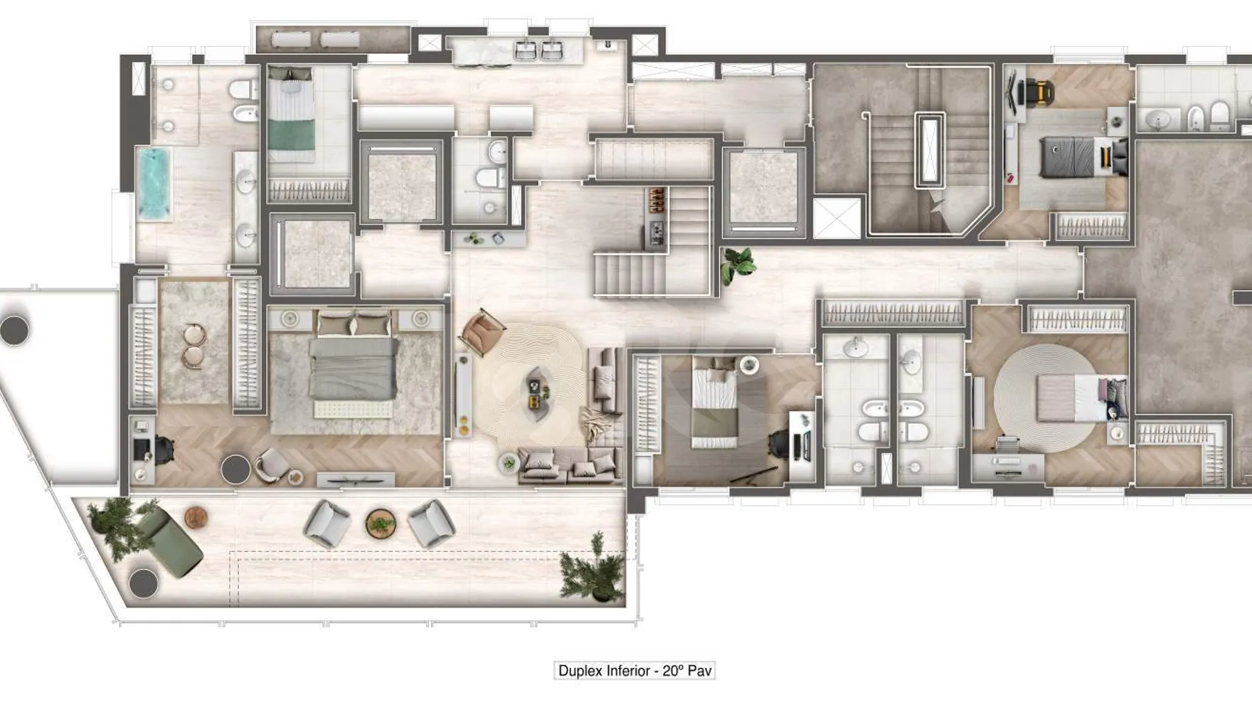 Planta — Cobertura Duplex 559,36 m²