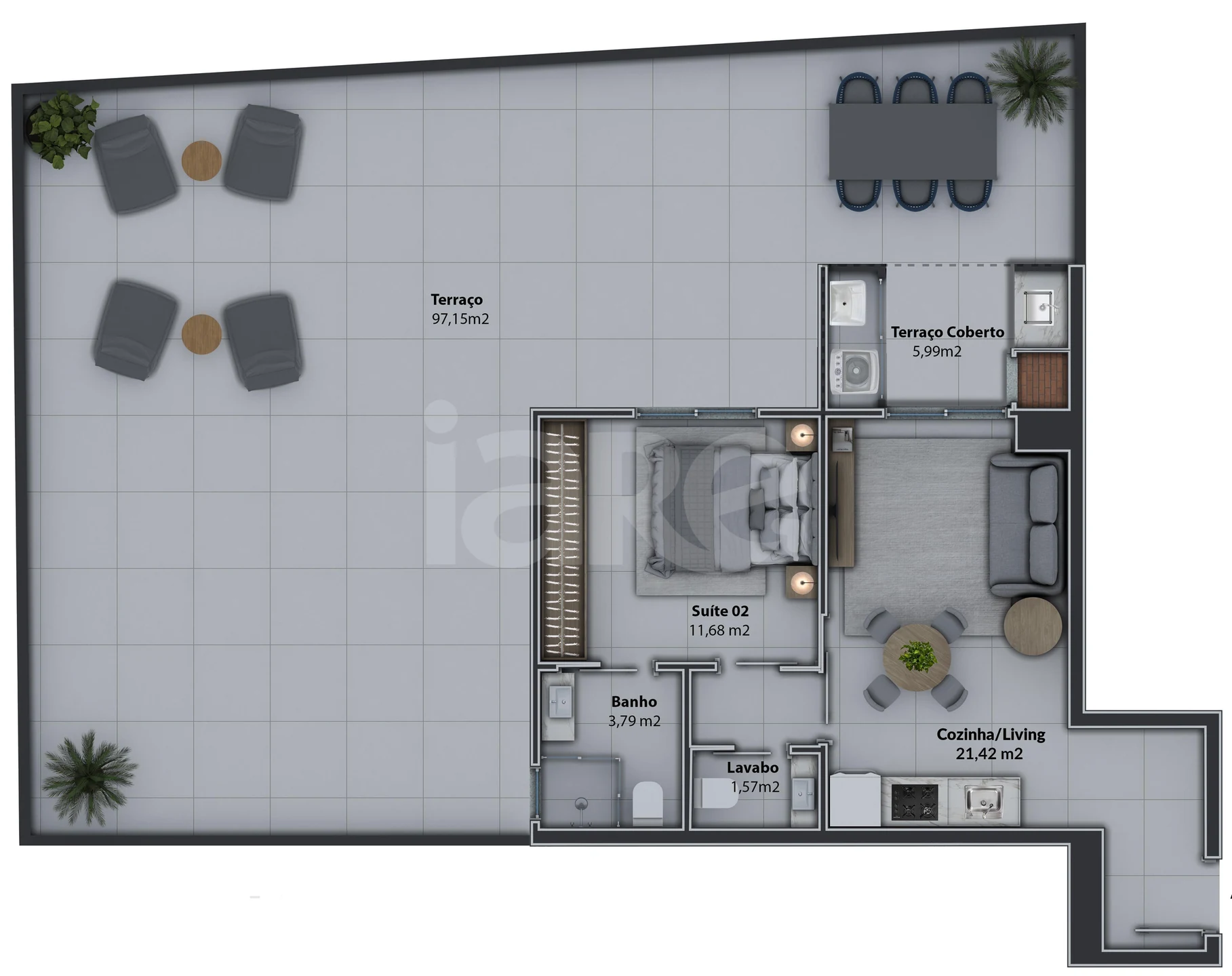 Planta — Garden 150,13 m²
