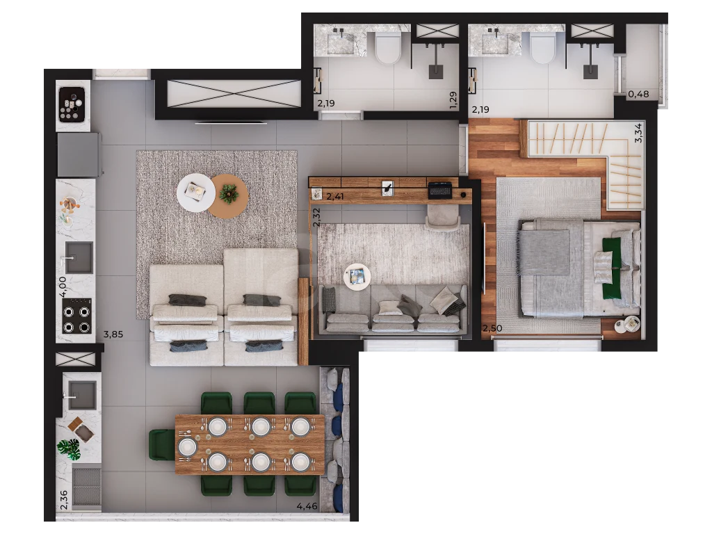 Planta — Garden 44,52 m²