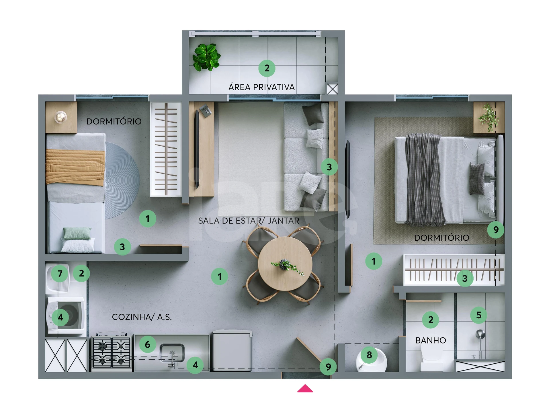 Planta — Garden 33,2 m²