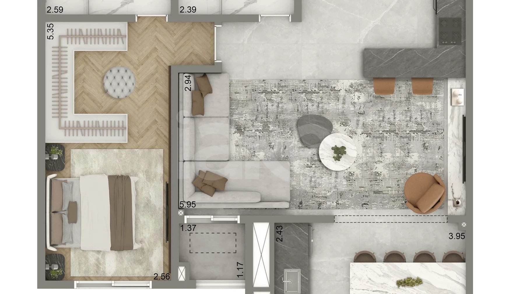 Planta — Garden 74,75 m²