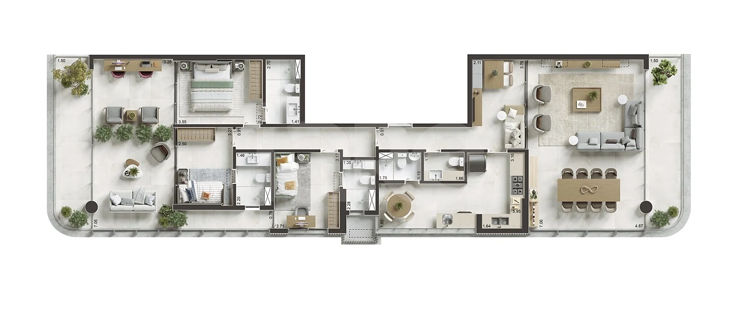 Planta — Apartamento 172,94 m²