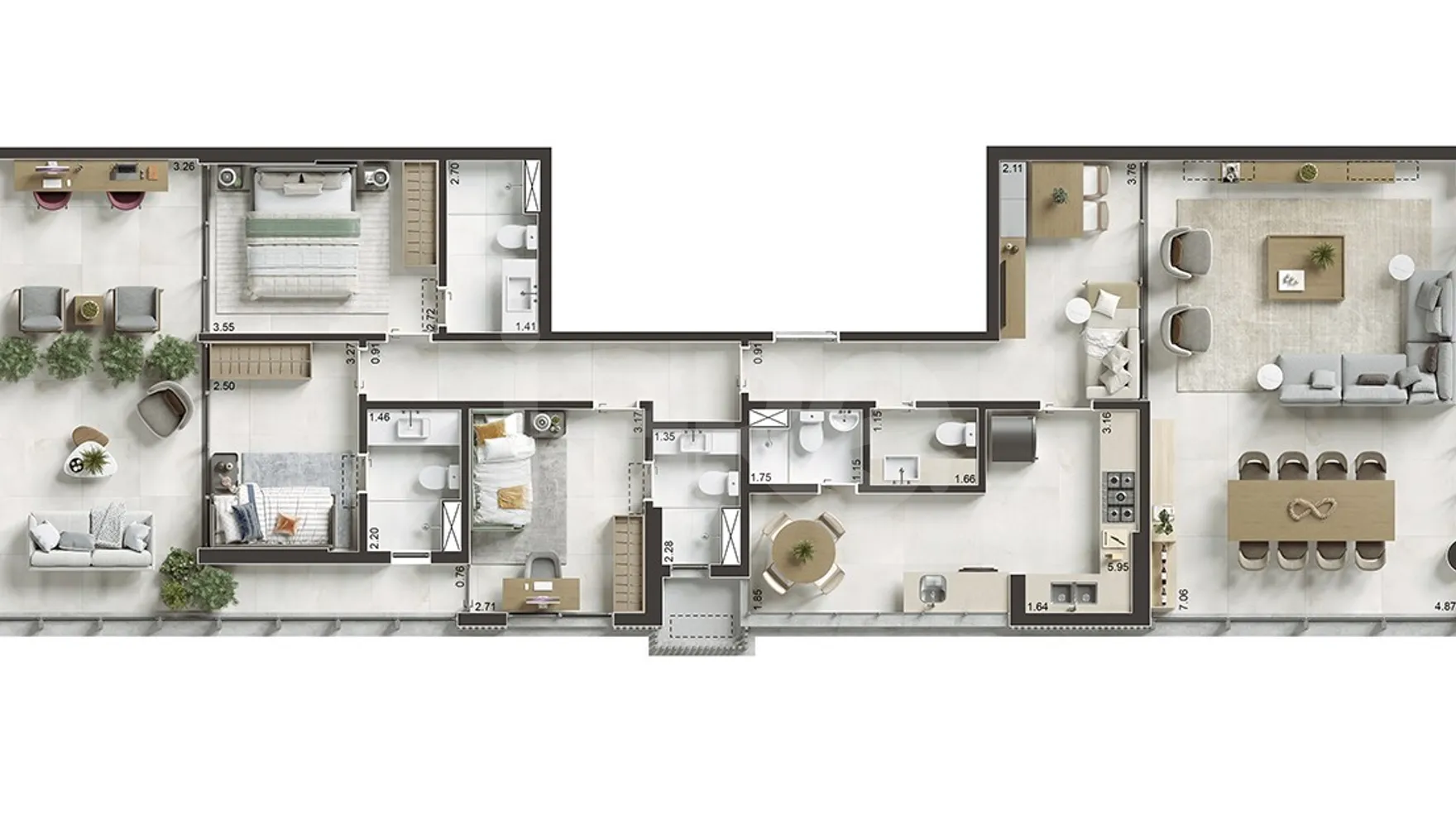 Planta — Apartamento 172,94 m²