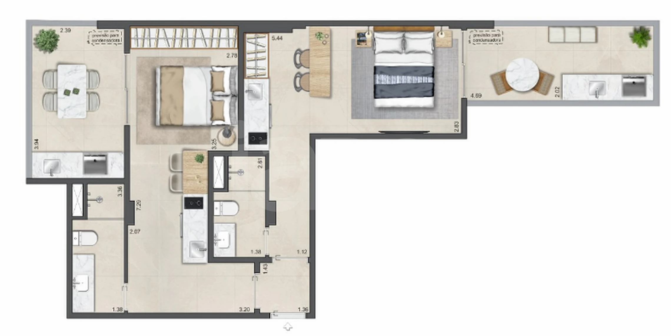 Planta — Garden 61,99 m²