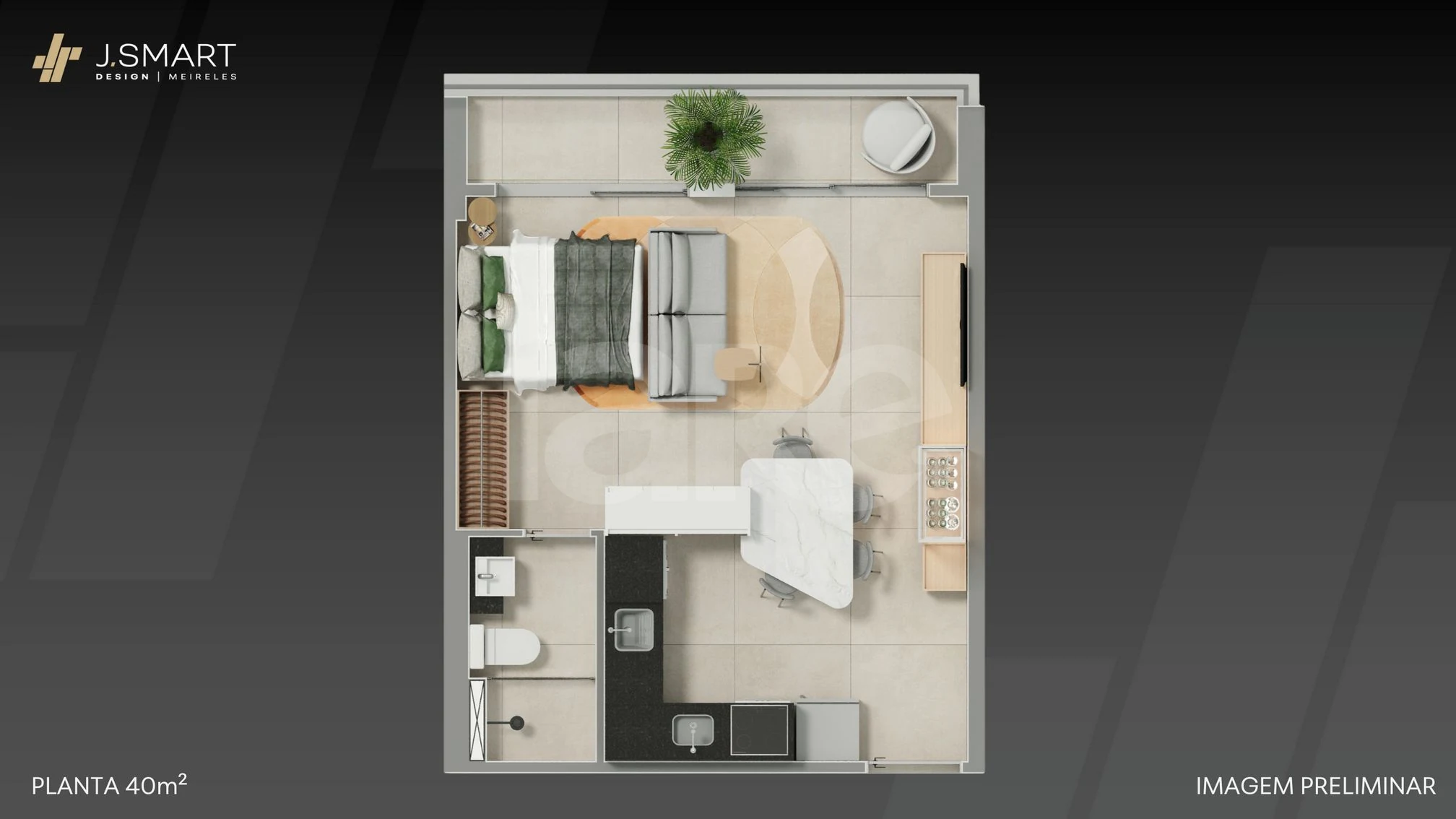 Planta — Apartamento 40,26 m²
