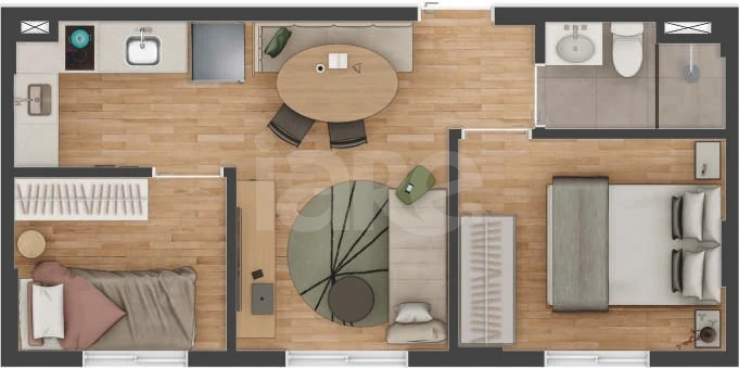 Planta — Apartamento 33,68 m²