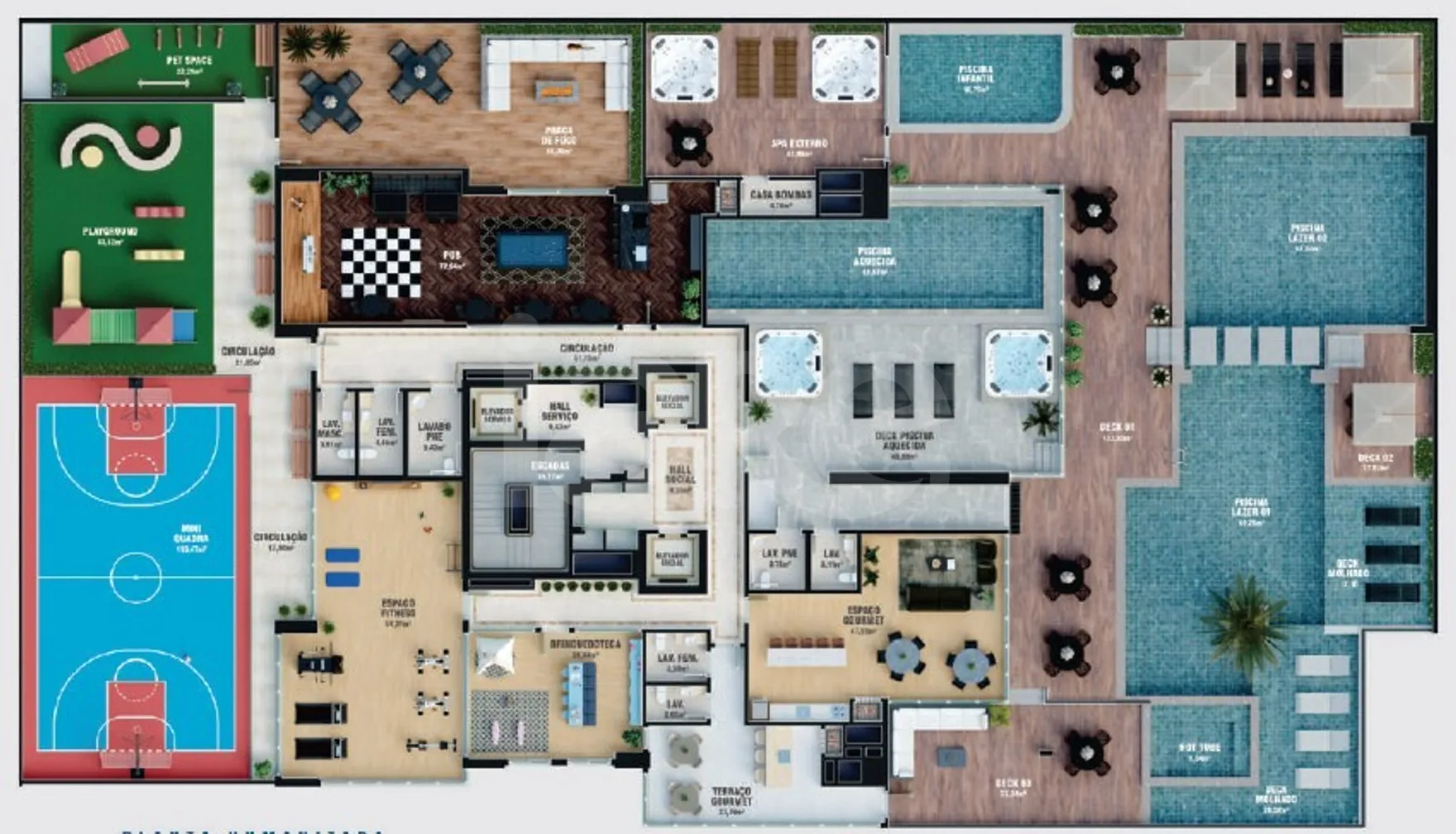 Planta — Pavimento lazer 01