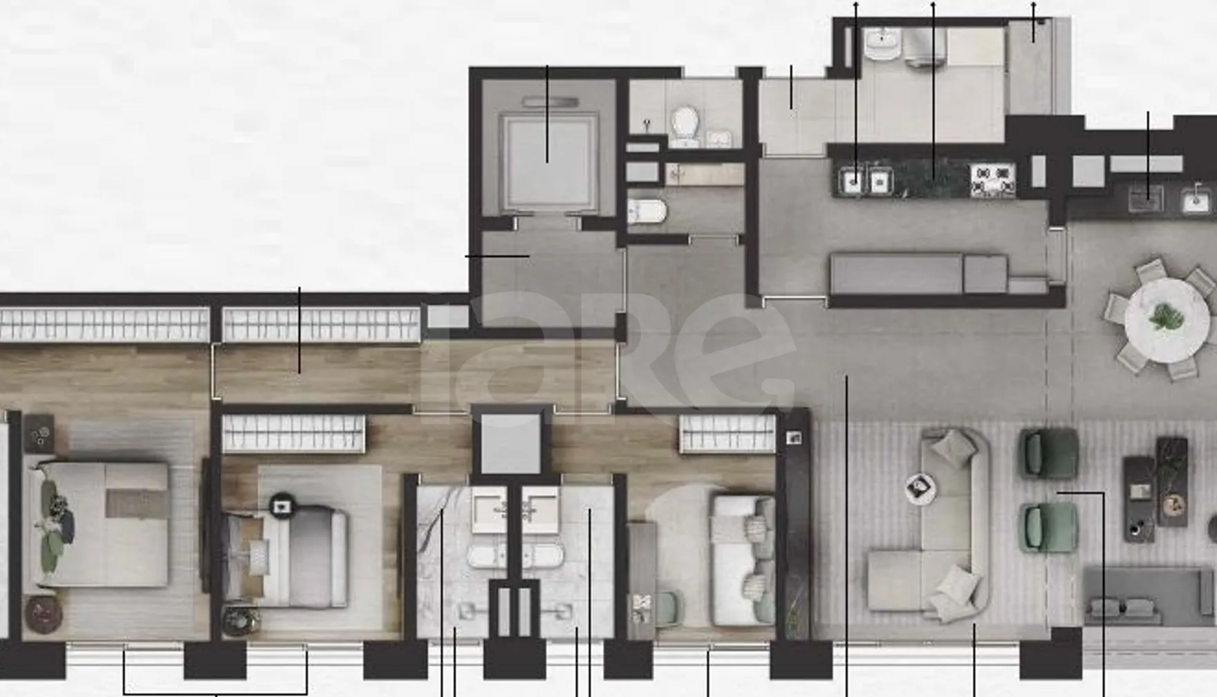 Planta — Apartamento 155,03 m²