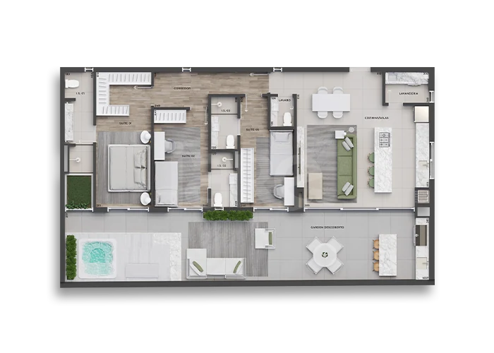 Planta — Garden 168,84 m²