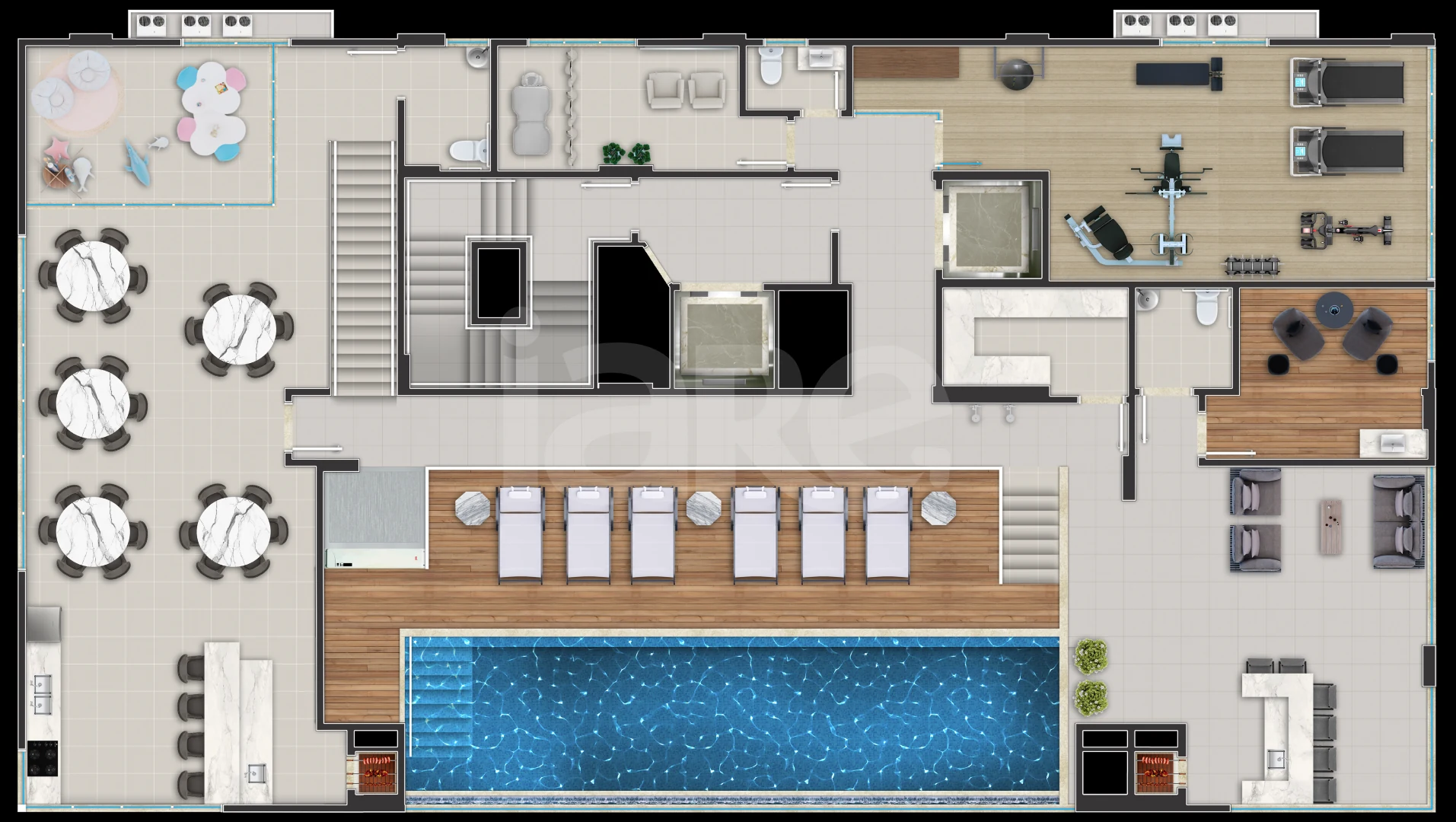 Planta — Pavimento lazer