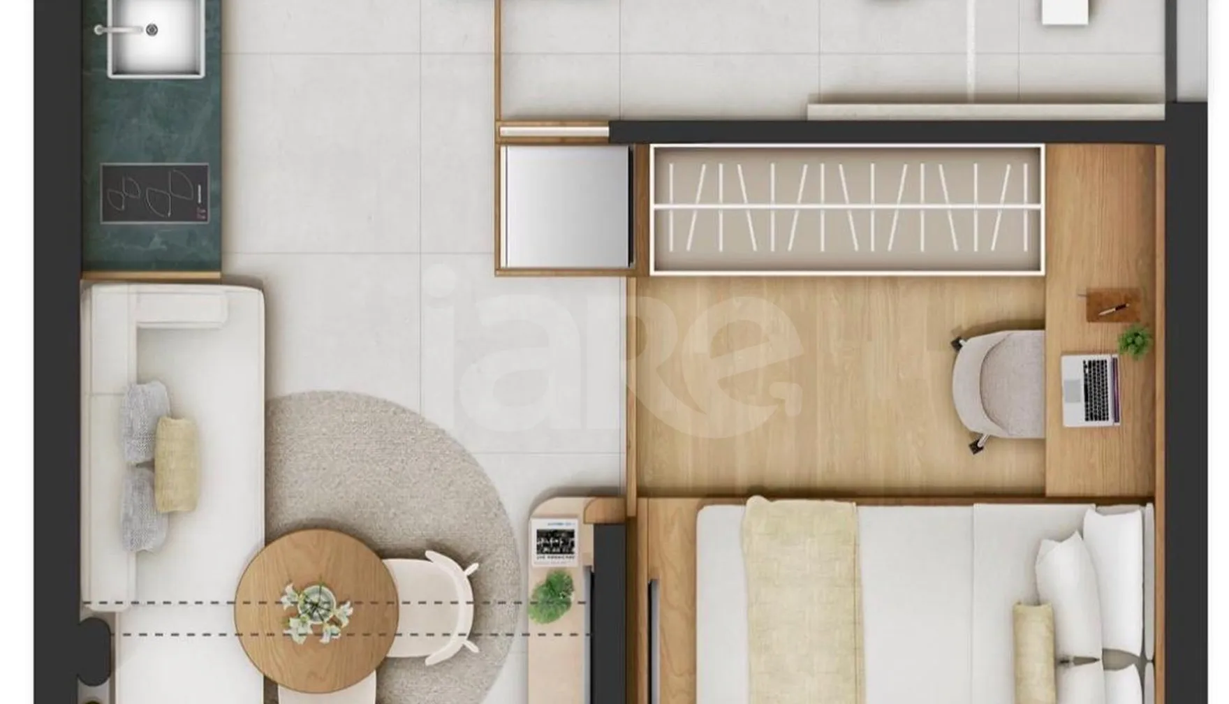 Planta — Studio 22 m²