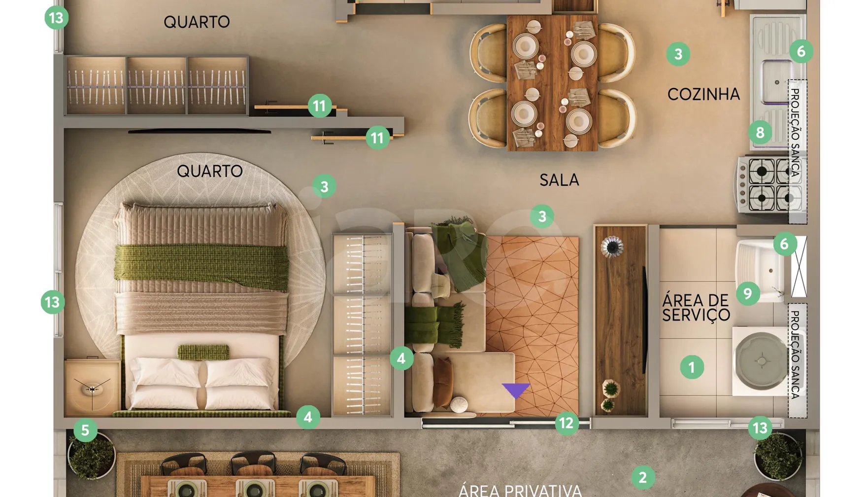 Planta — Garden 54,16 m²