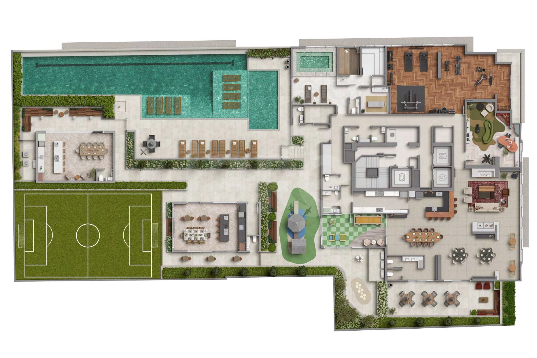 Planta — Pavimento lazer