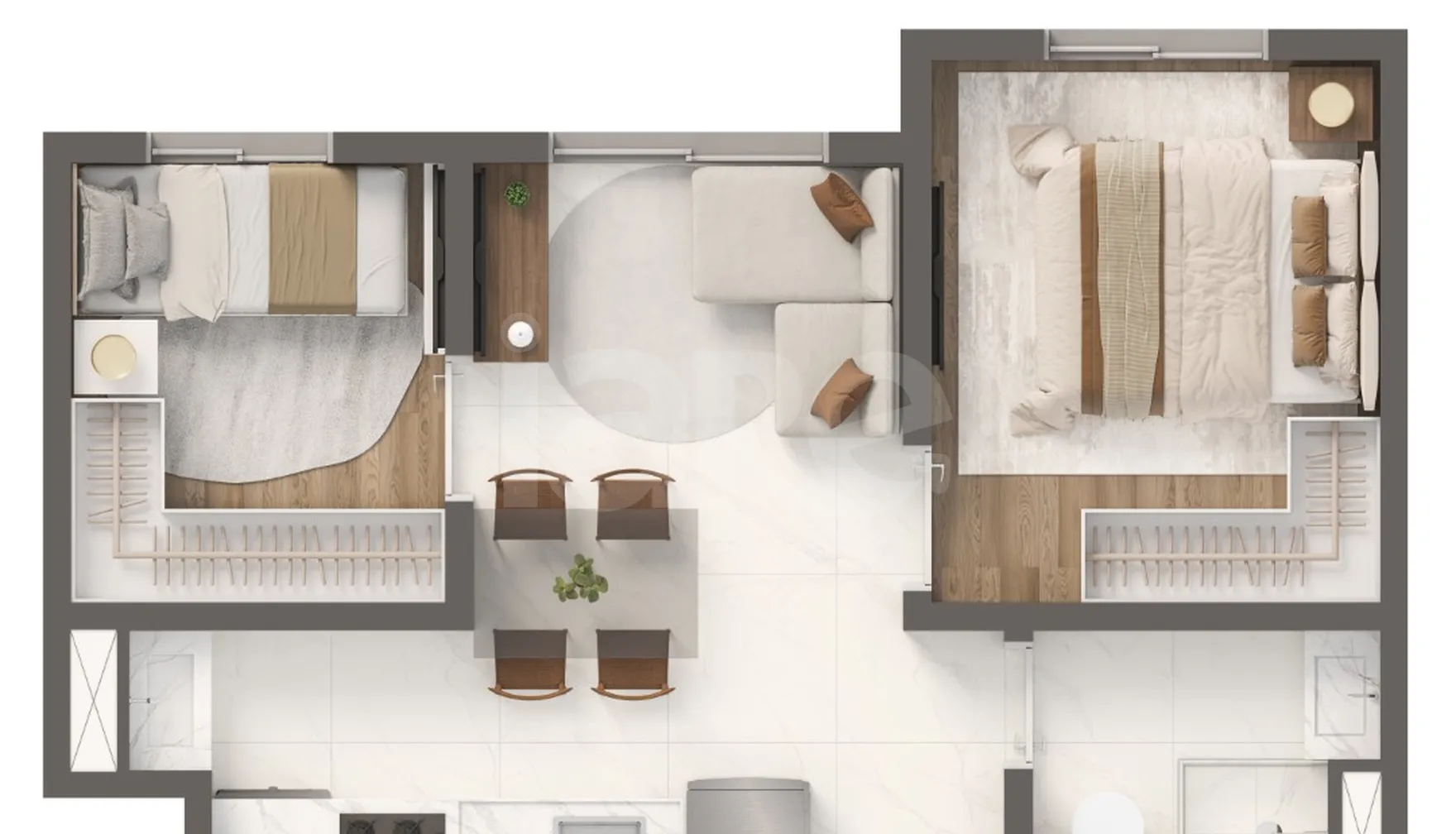 Planta — Apartamento 31,77 m²