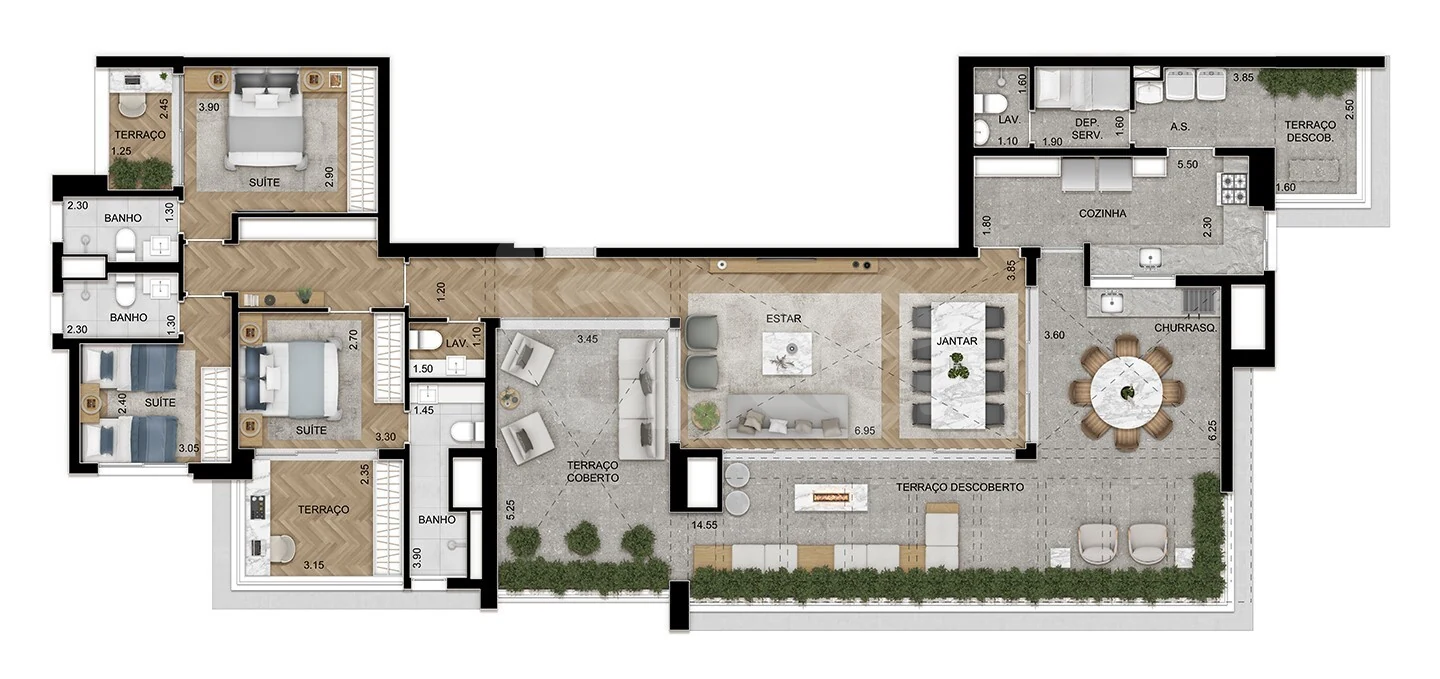 Planta — Cobertura Horizontal 217,02 m²