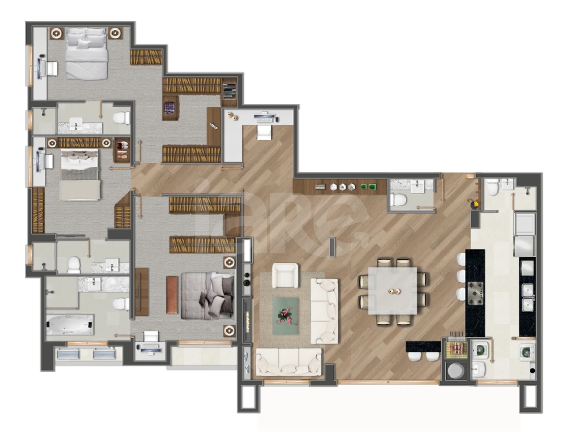 Planta — Apartamento 187,74 m²