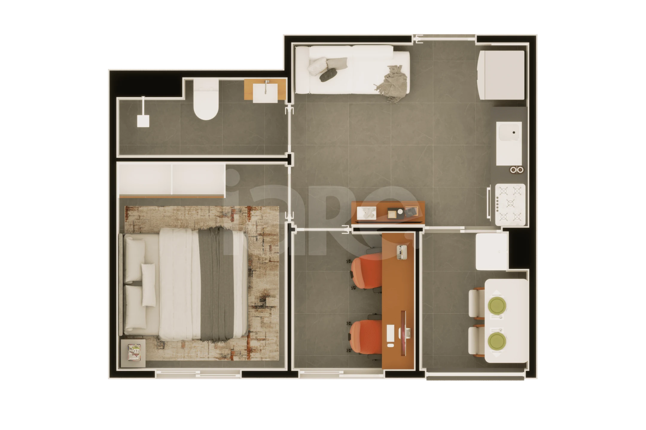 Planta — Apartamento 28,16 m²