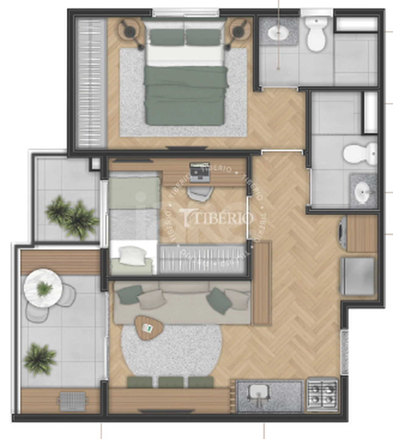 Planta — Apartamento 45,27 m²