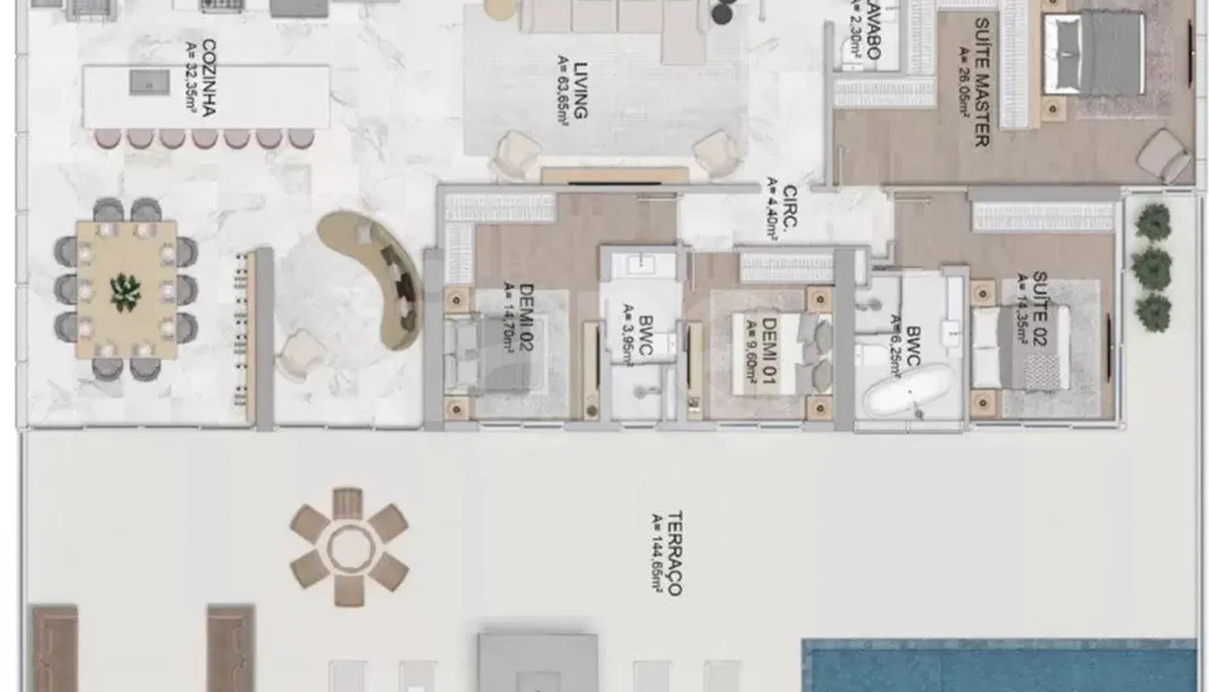 Planta — Garden 397,07 m²