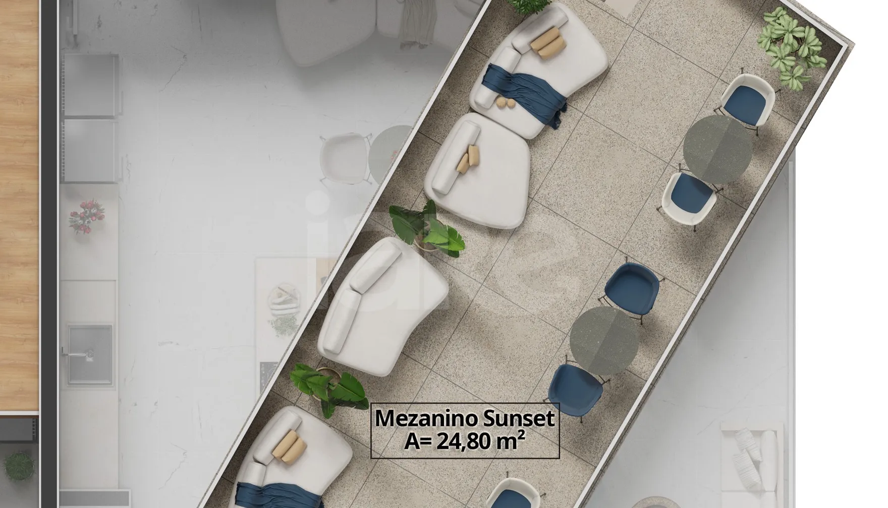 Planta — Pavimento mezanino sunset