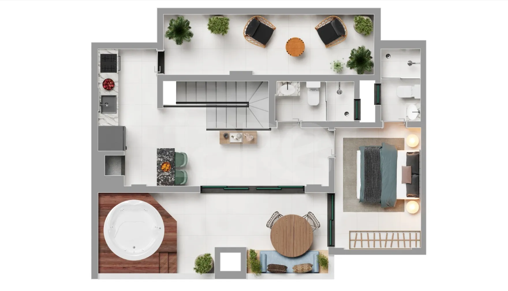 Planta — Cobertura Duplex 103,13 m²