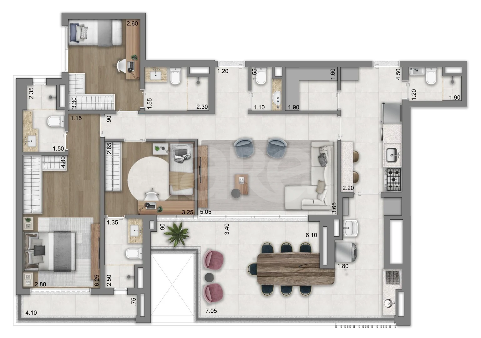 Planta — Garden 138,56 m²