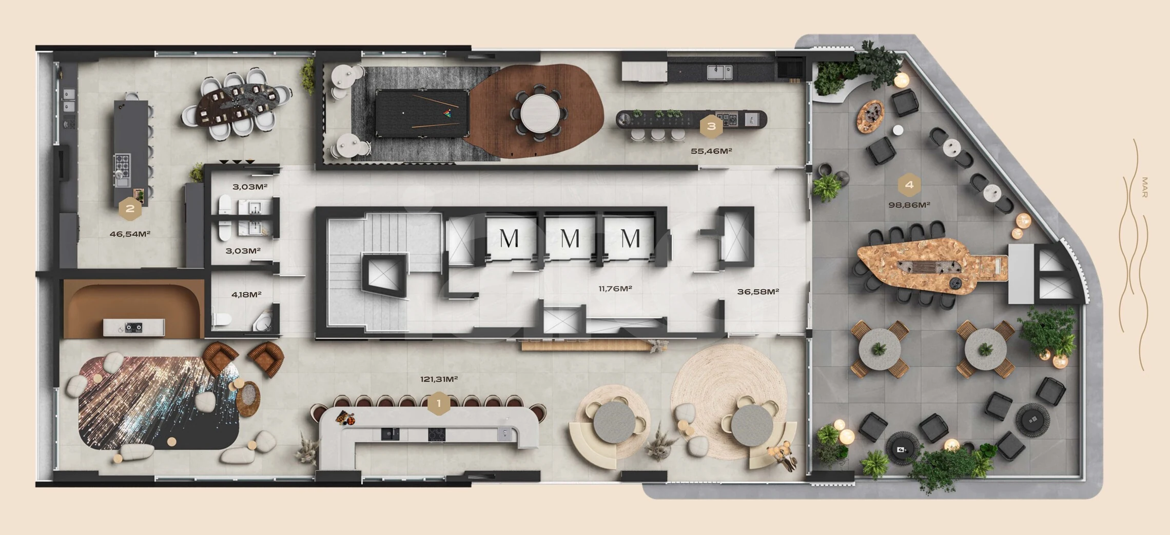 Planta — Pavimento rooftop