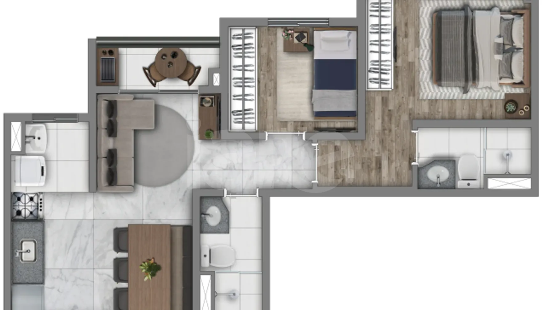 Planta — Garden 67,98 m²
