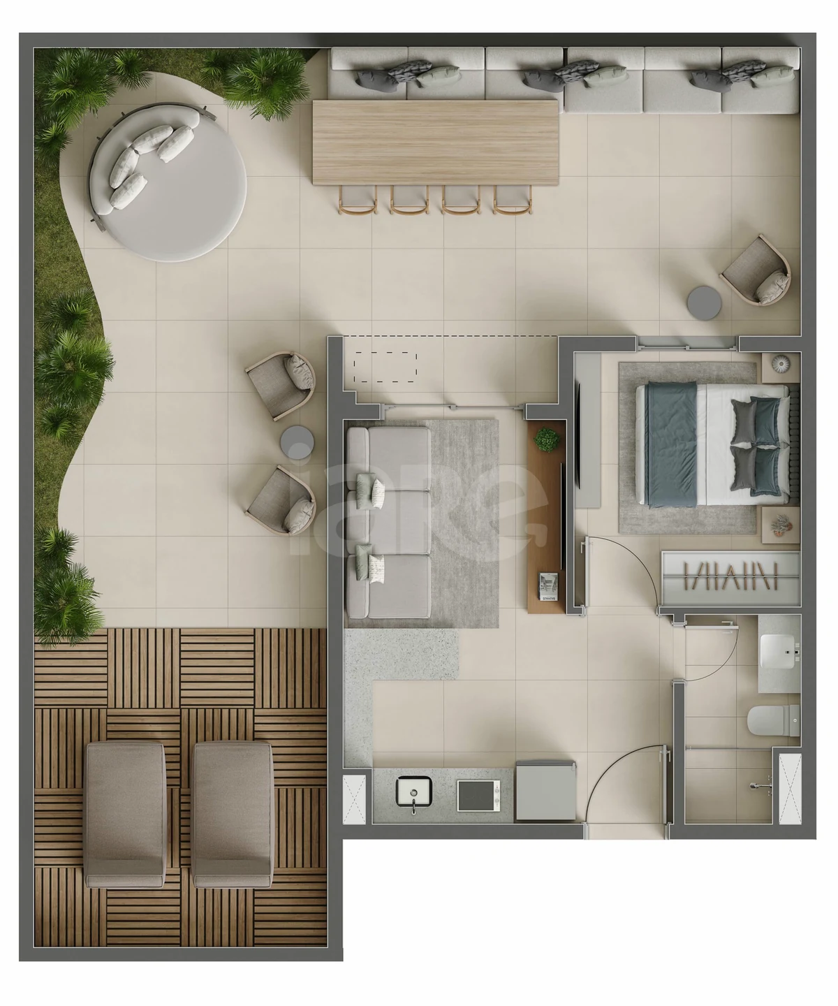 Planta — Garden 91,77 m²