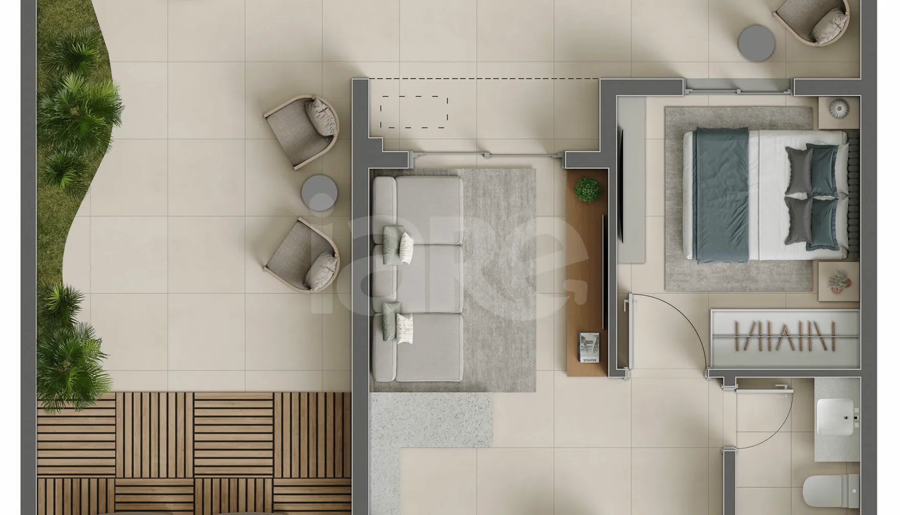 Planta — Garden 91,77 m²