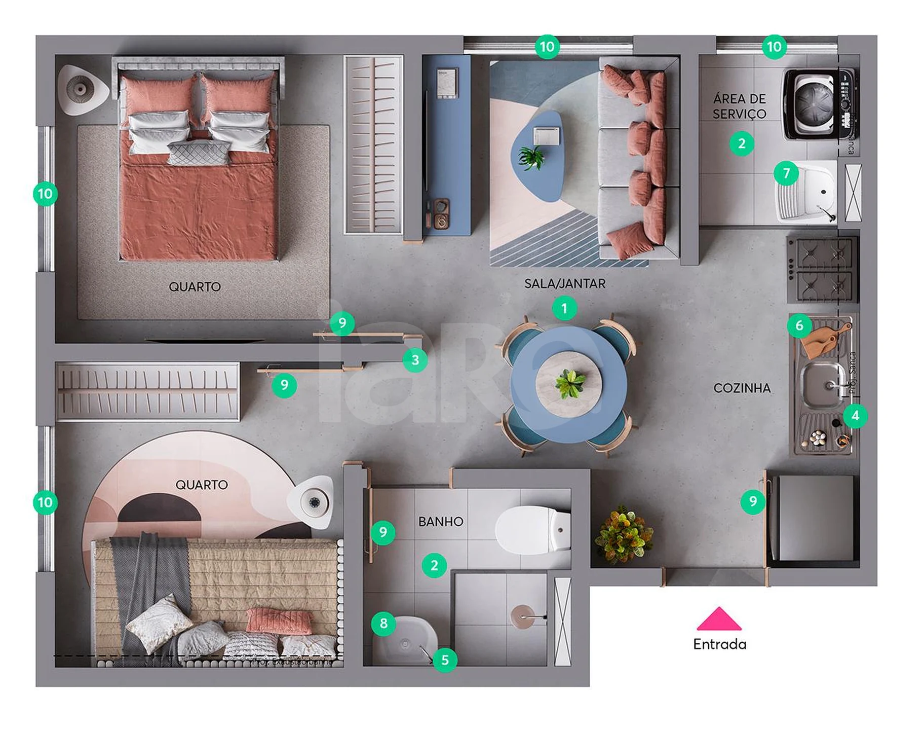 Planta — Garden 32,93 m²