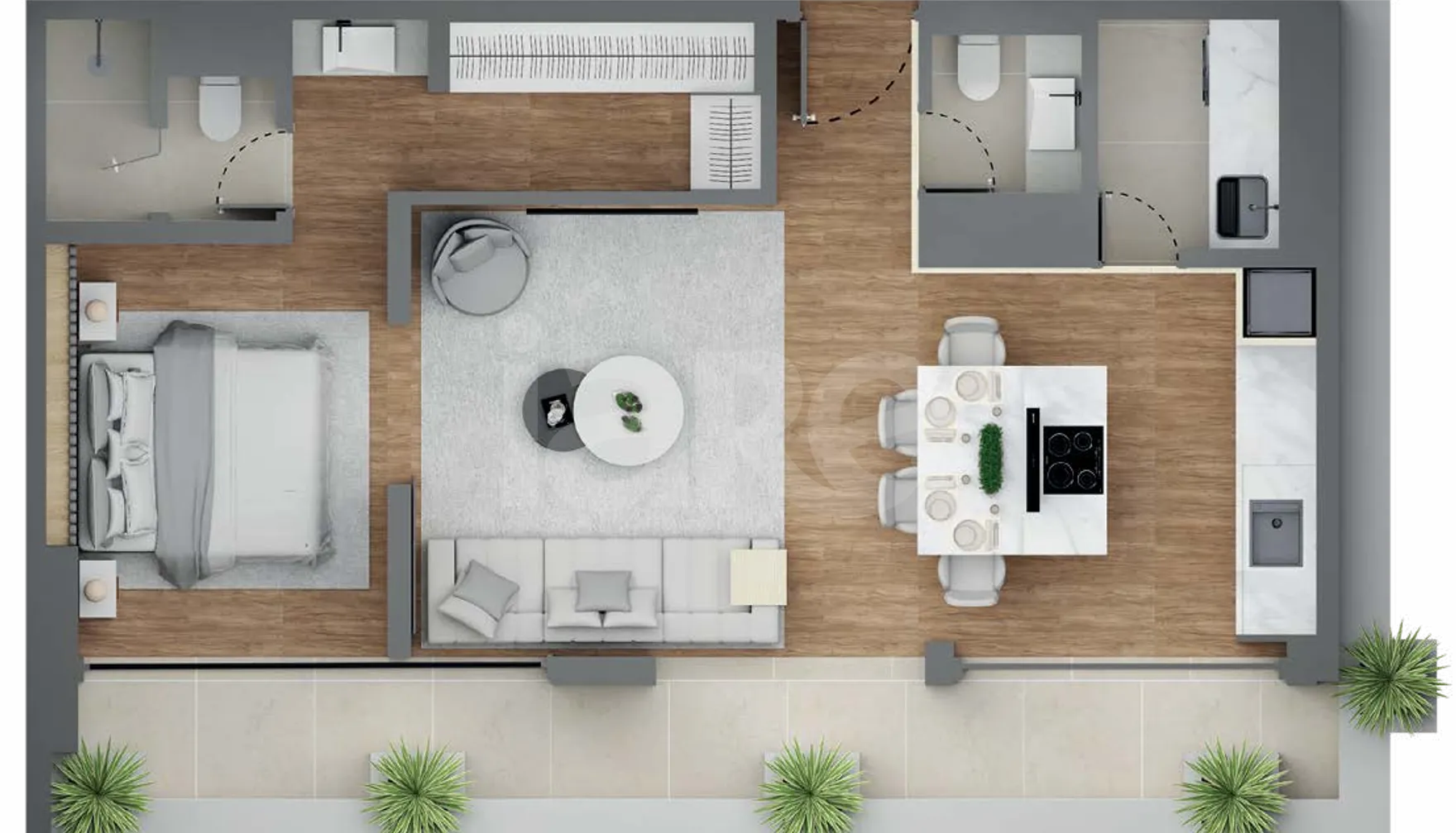 Planta — Apartamento 82,5 m²