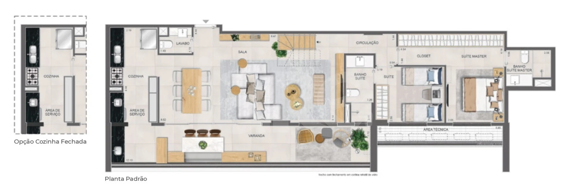 Planta — Cobertura Duplex 243,19 m²