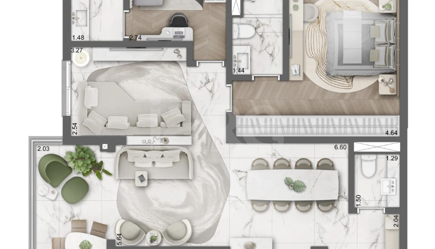 Planta — Garden 124,43 m²