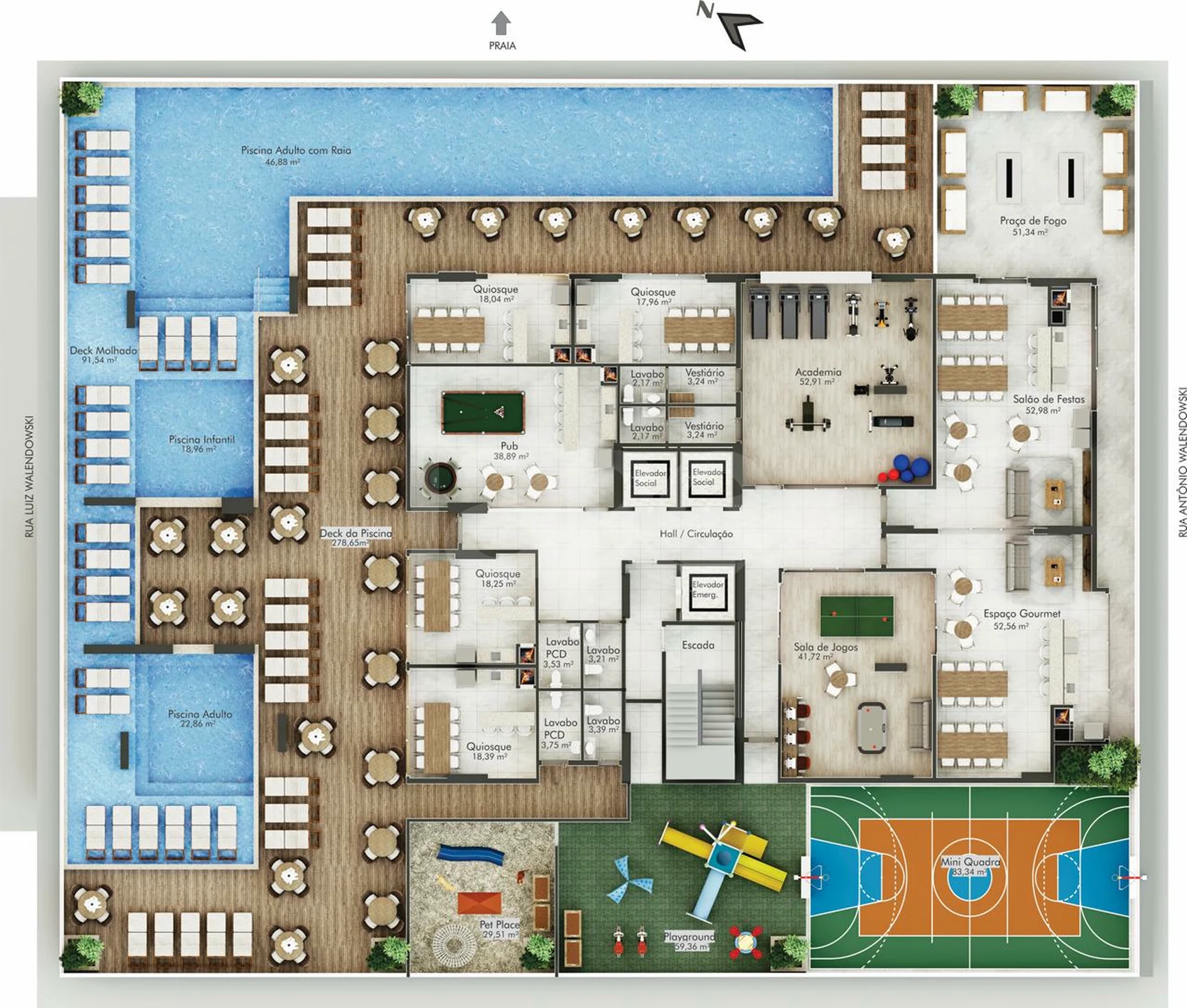Planta — Pavimento lazer