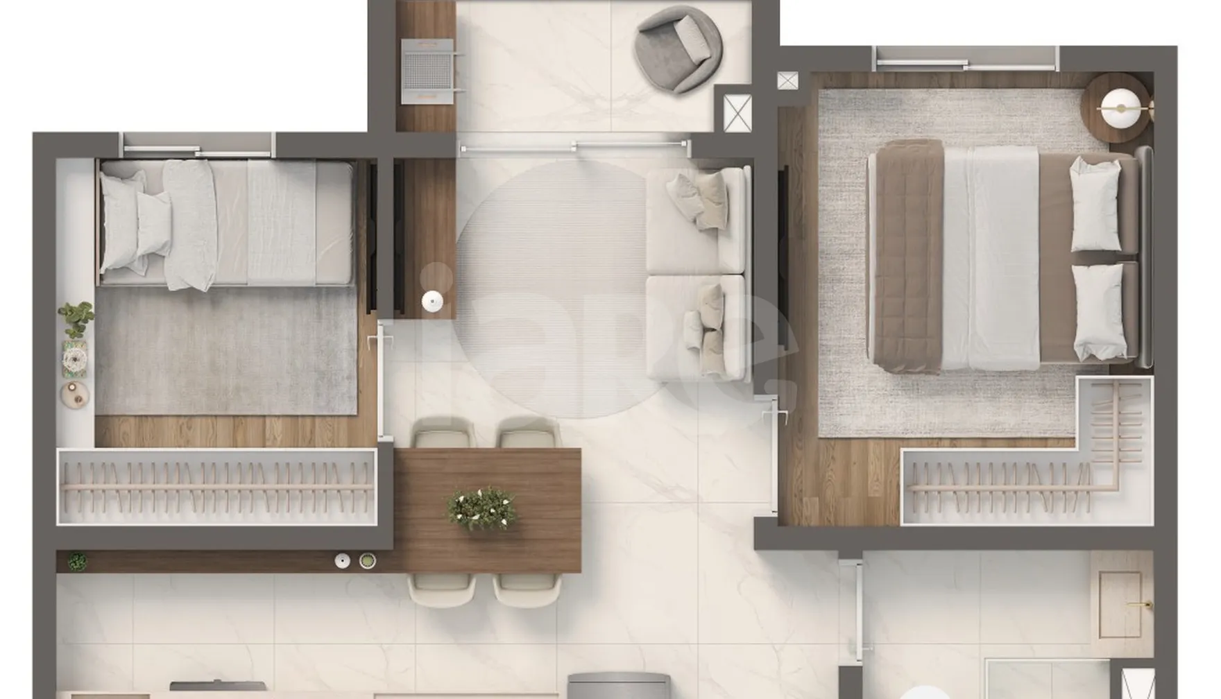Planta — Apartamento 33,65 m²