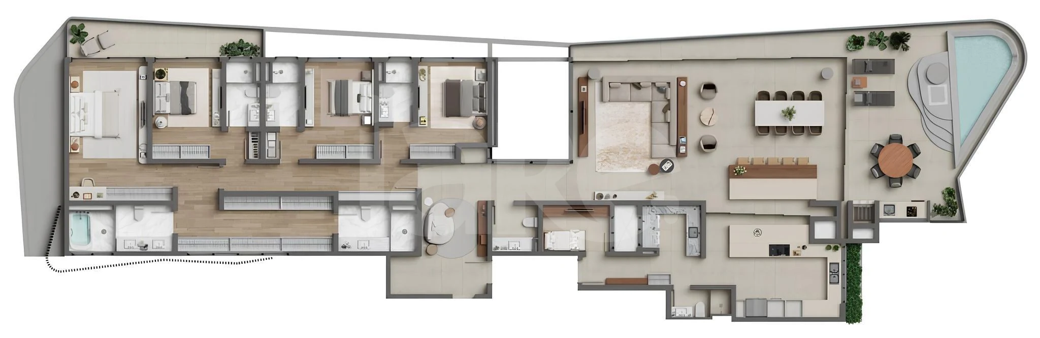 Planta — Apartamento 396,08 m²