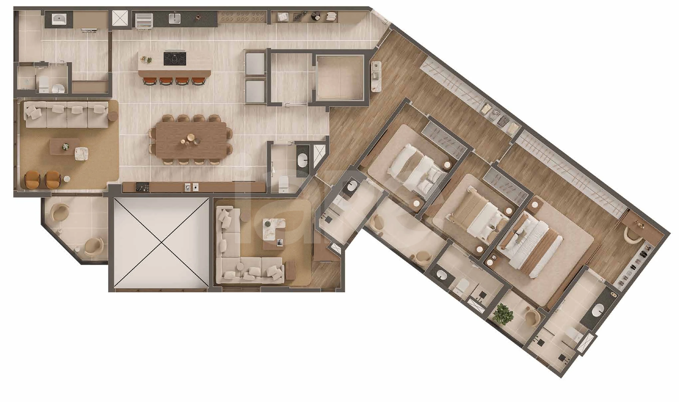 Planta — Apartamento 207,16 m²