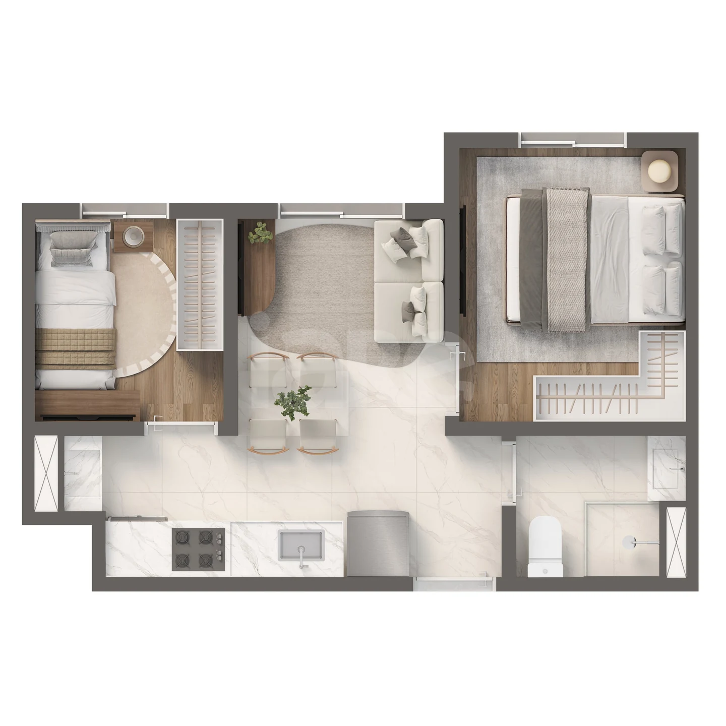 Planta — Apartamento 30,97 m²