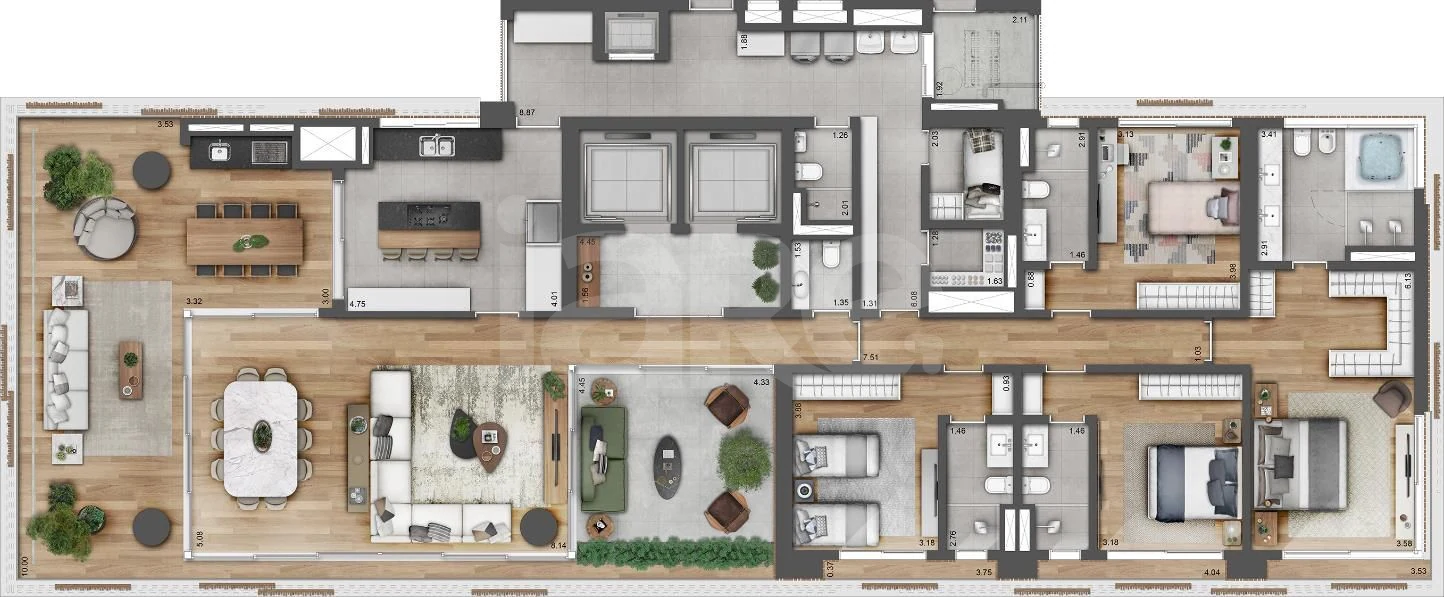 Planta — Apartamento 355 m²