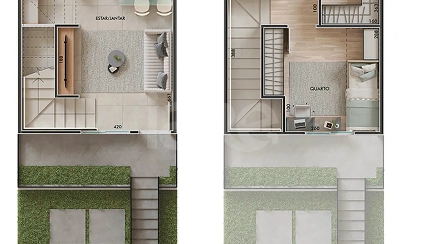 Planta — Casa em Condomínio 58,29 m²
