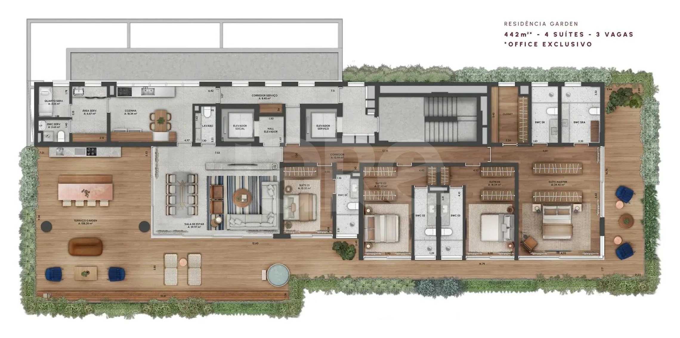 Planta — Garden 453,62 m²