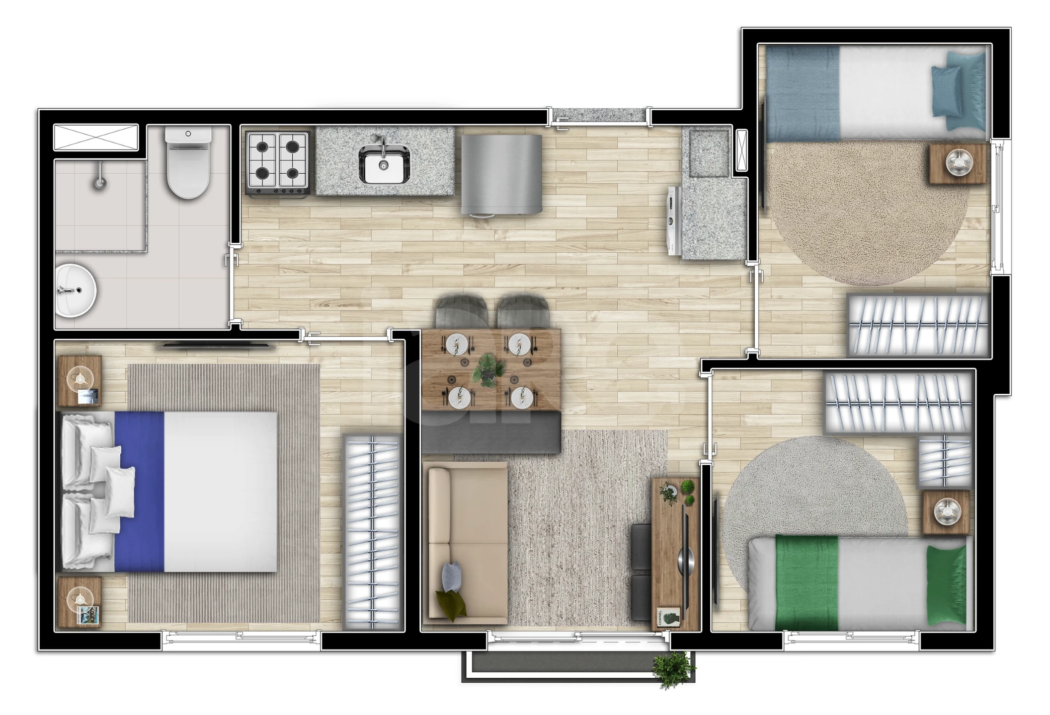 Planta — Apartamento 40,34 m²