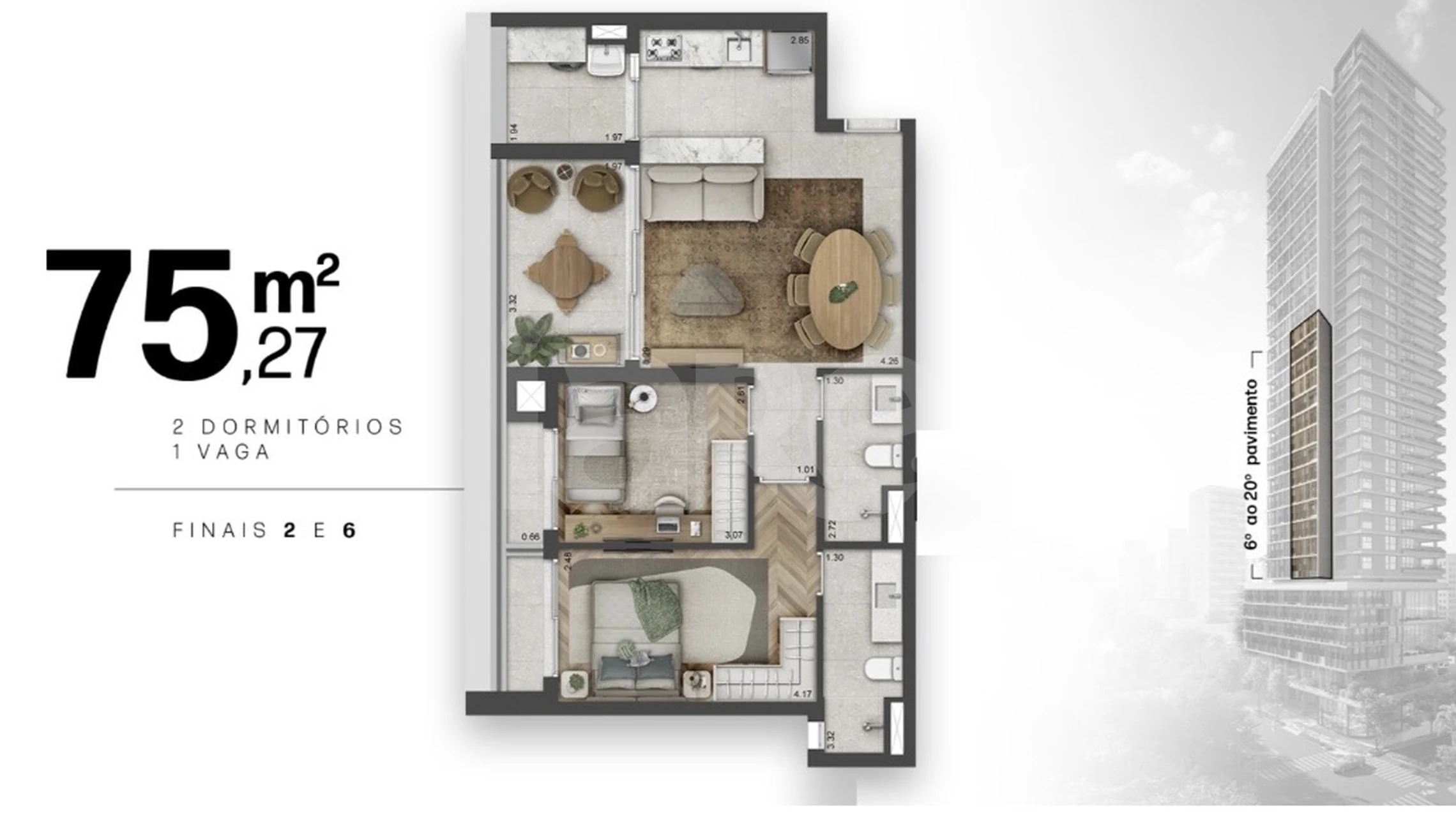 Galeria Lorena - Apartamento com 75,27 m², em Jardim Paulista — foto 10