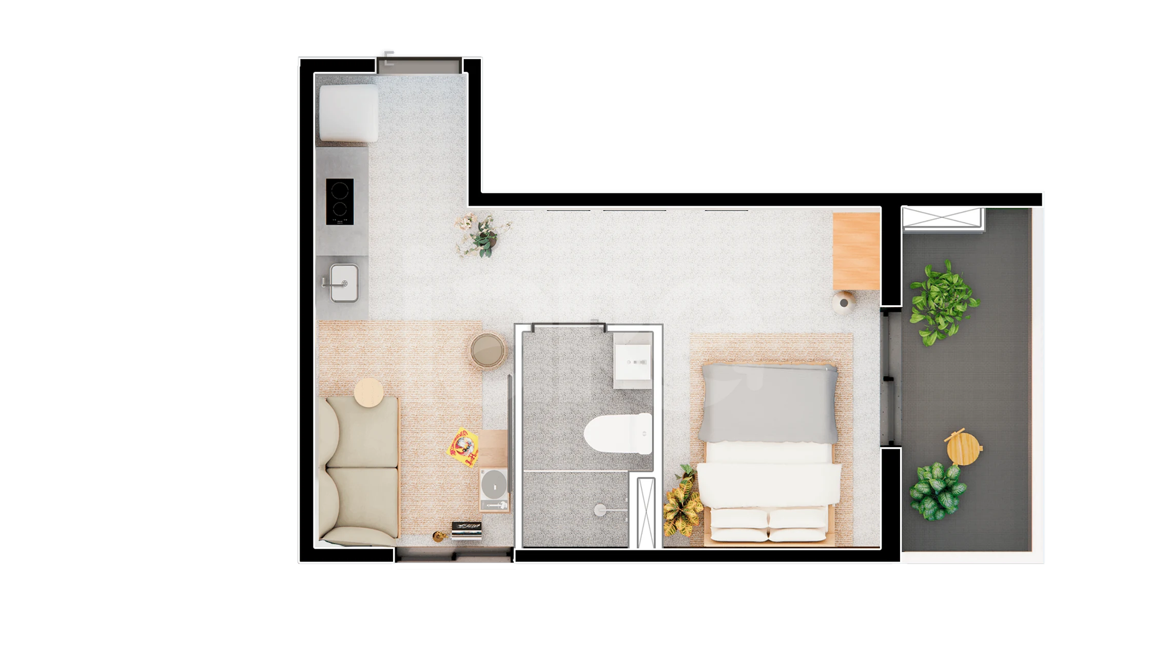 Planta — Apartamento 34,19 m²