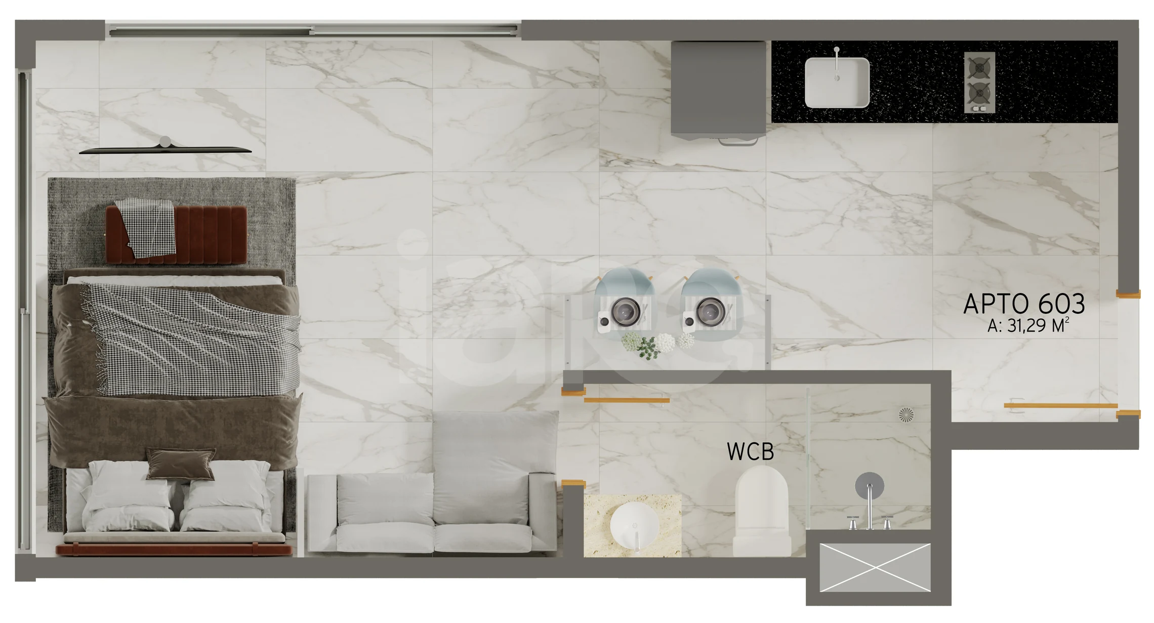 Planta — Garden 35,42 m²