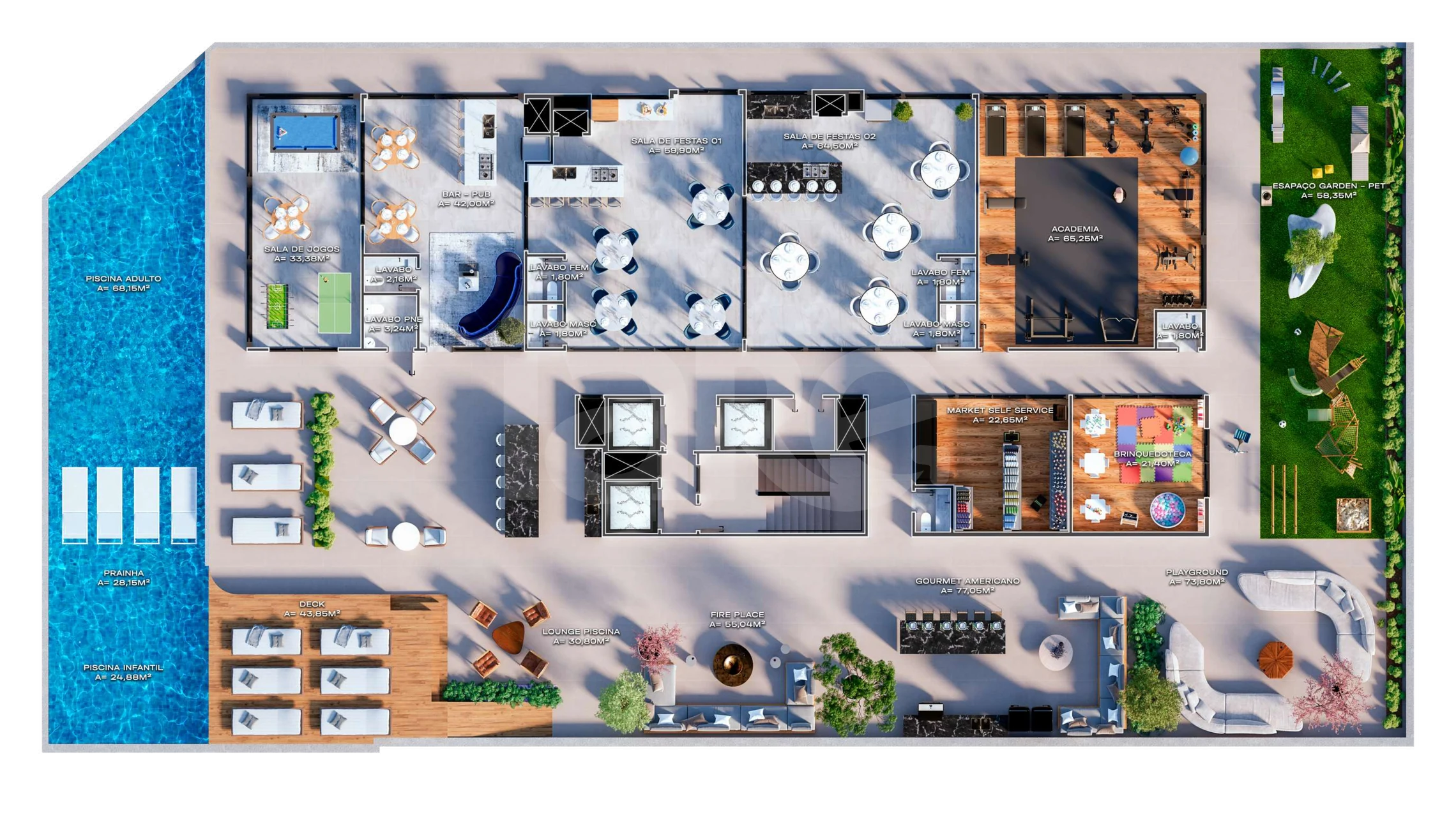 Planta — Pavimento lazer