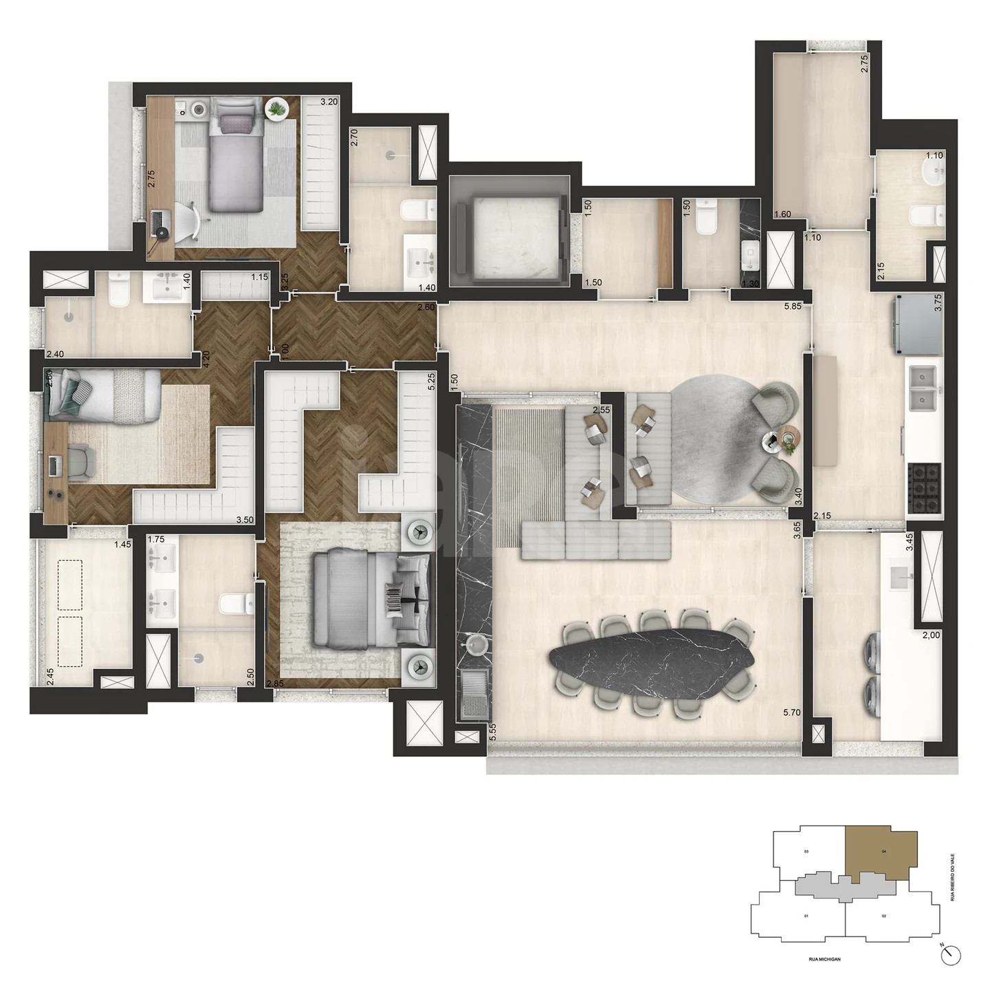 Planta — Garden 167 m²