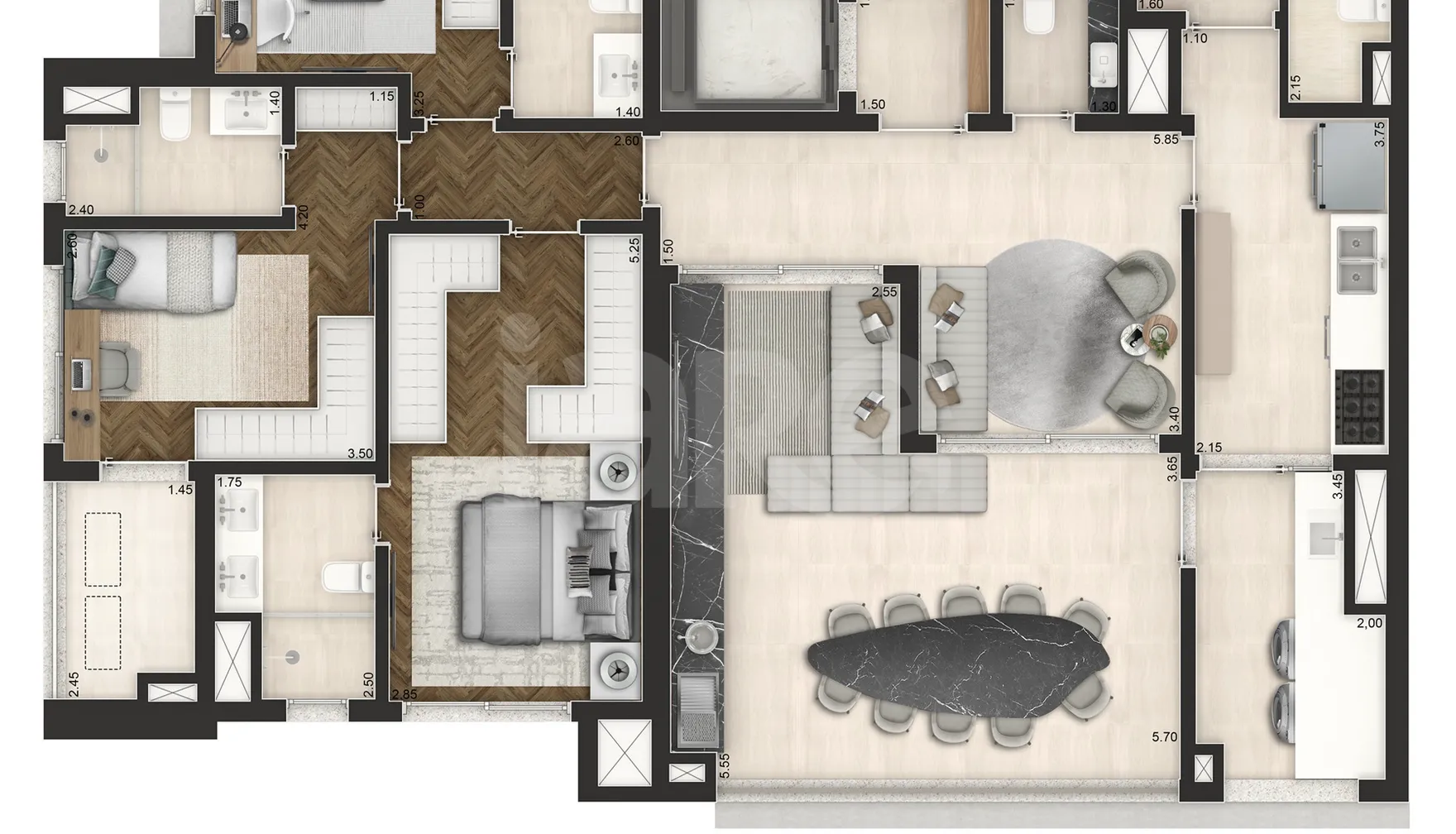Planta — Garden 167 m²